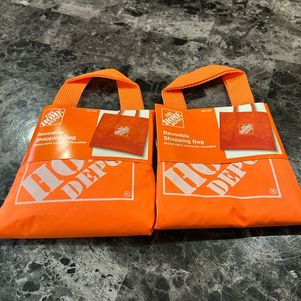 🆕Reusable Home Depot 2 Shopping Bags